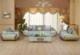 Leather with fabric sofa /A2126